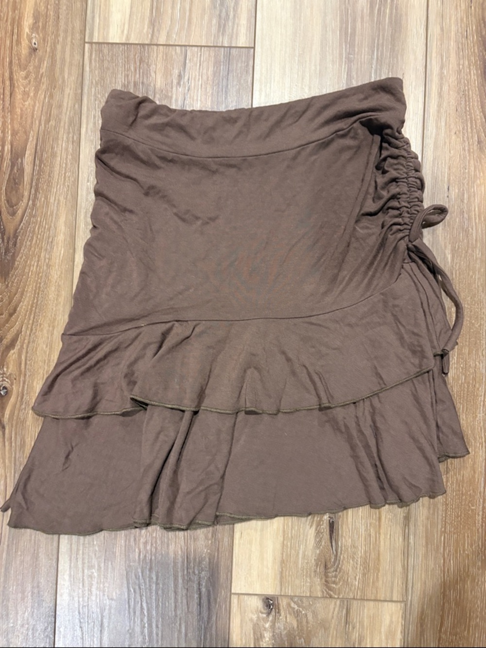Brown mini skirt